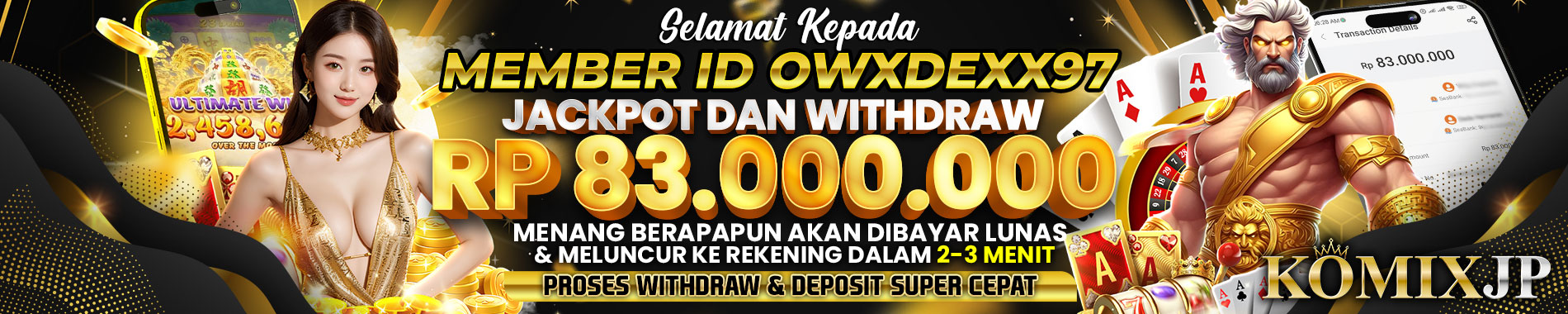 BUKTI WD PEMAIN MENDAPATKAN MAXWIN DI KOMIXJP